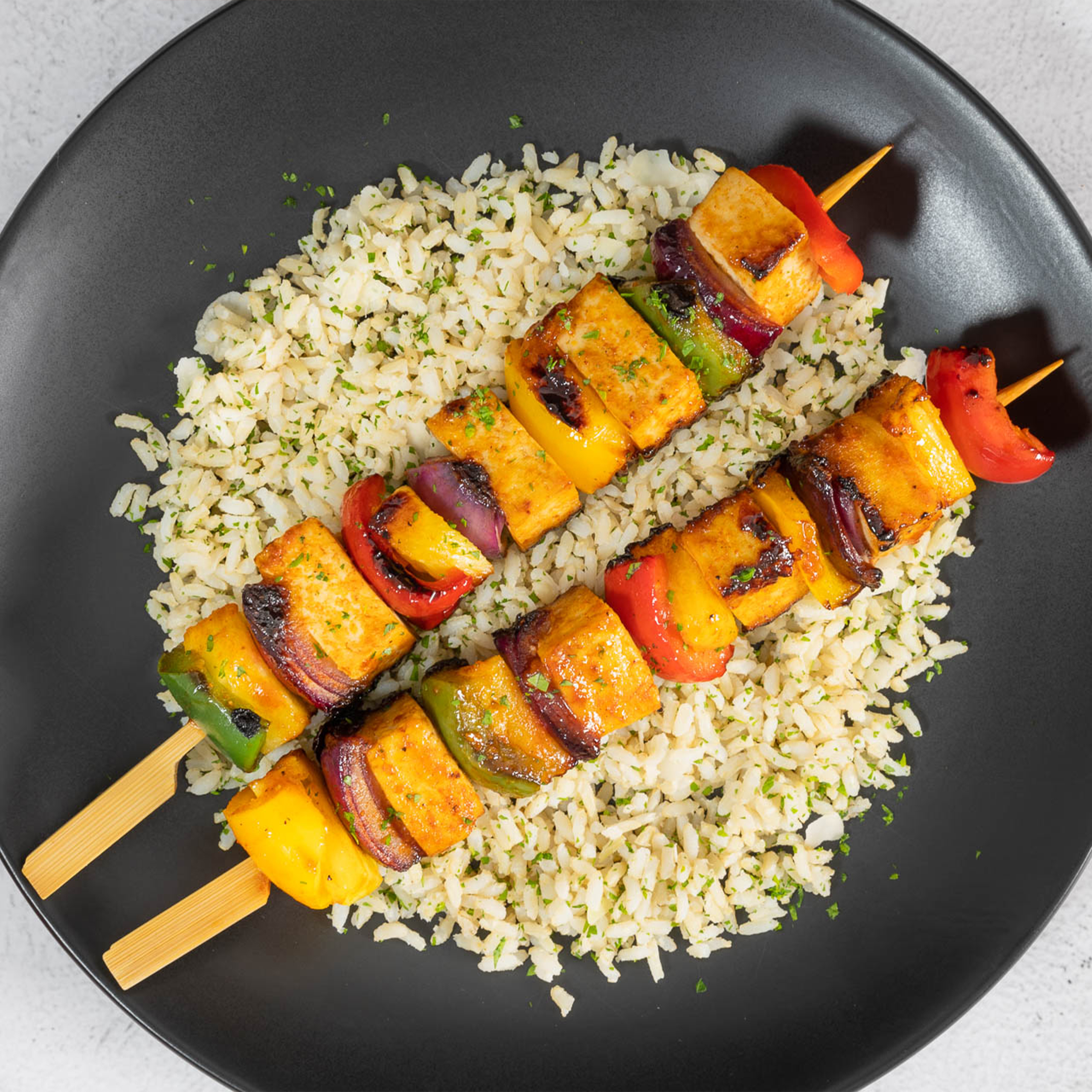 BBQ Tofu & Ananasspyd
